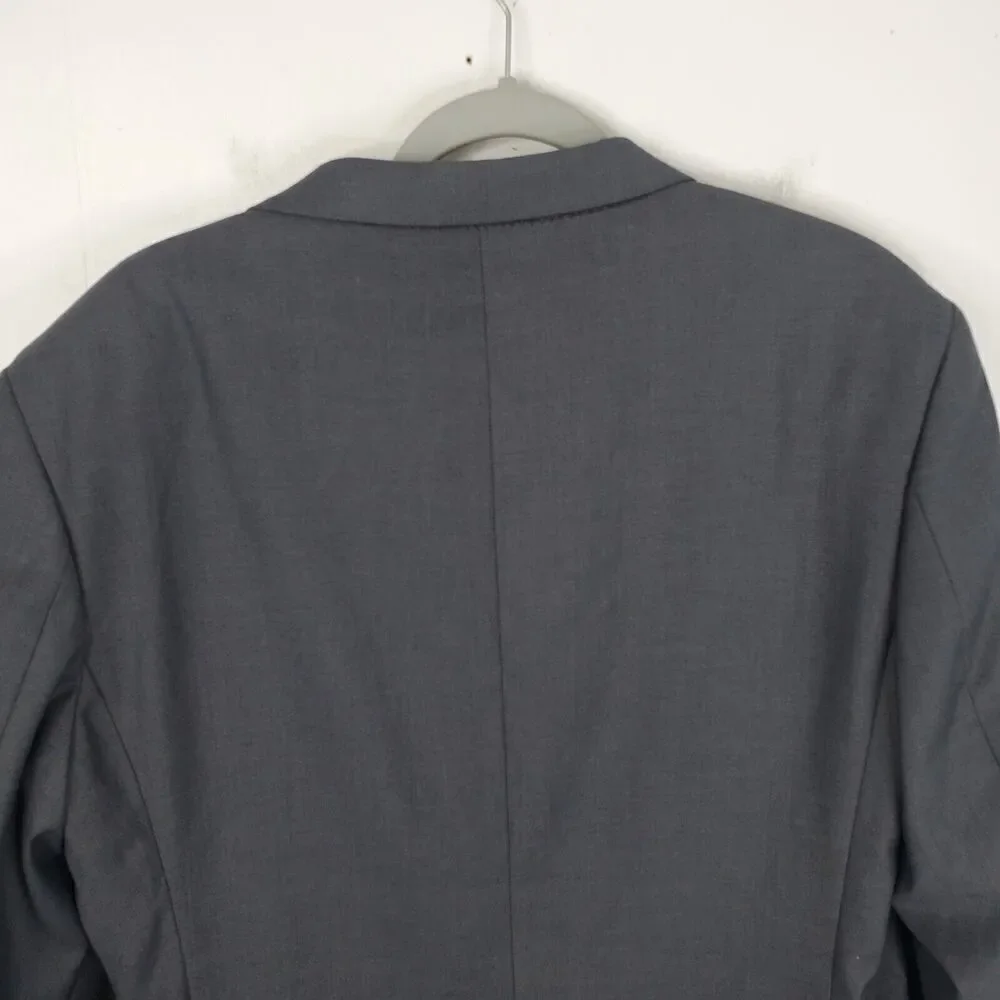 Caravelli Oxford Blazer Superior 150s 06 Drop Italian Grey Mens 40 R Dual Vent